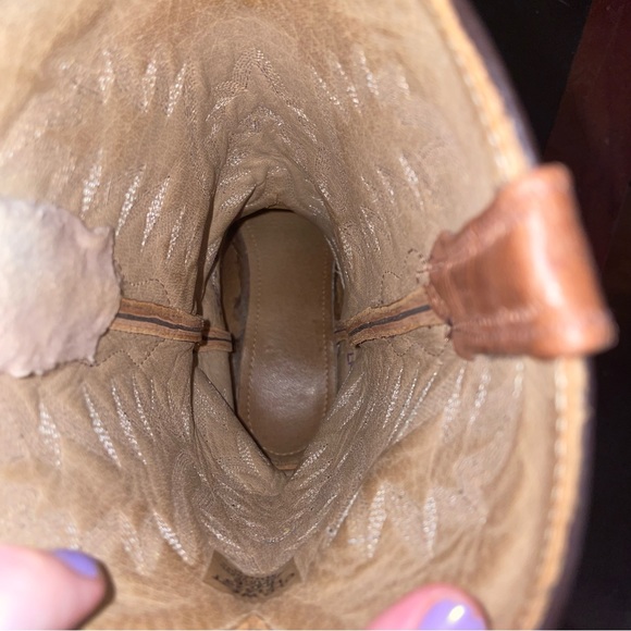 Old West women’s Tan Canyon cowboy boots - size 8 - Picture 5 of 8